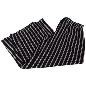 Size: Small - Black/White Striped Capri Palazzo Pants